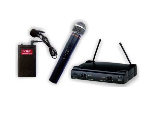 Audien SM-2288C Set di 2 microfoni VHF wireless con risvolto e palmari