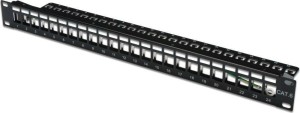 Digitus DN-91411 Patch Panel 1U με 24 Ports Μαύρο