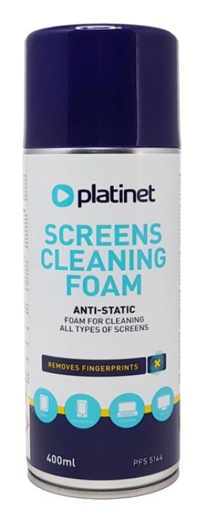 PLATINET schiuma detergente PFS5144 per schermi LCD, 400 ml