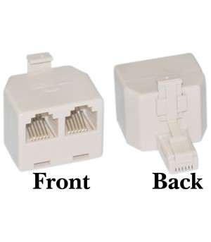 ΤΗΛΕΦΩΝΙΚΟ ADAPTOR ΑΡΣΕΝΙΚΟ/ΘΗΛΥΚΟ 6P4C X2 T201-02