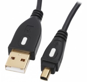USB A 2.0 CABLE MALE TO USB MINI MALE MICRO 4PIN 1,8m