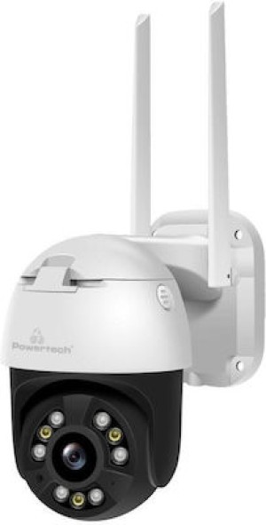 POWERTECH smart κάμερα PT-1086, 4MP, 4x digital zoom, Wi-Fi, PTZ, IP65