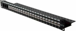 Roline 26.11.0357-5 Patchpanel 19 Cat.5 / Cat.6 1HE mit 24 Ports Schwarz