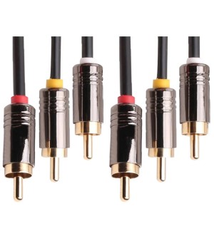 ΚΑΛΩΔΙΟ ΗΧΟΥ 3 RCA ΑΡΣΕΝΙΚΑ ΣΕ 3 RCA ΑΡΣΕΝΙΚΑ 1.5m ΕΠΙΧΡΥΣΑ HQ 24K R316 BAG VZN