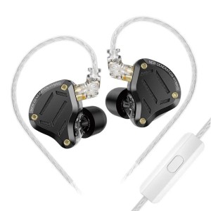 KZ ZS10 PRO 2 With HD Mic - IEM 3,5 In Ear Monitor Earphones, 4-level switch, Hybrid 10mm, metal, st
