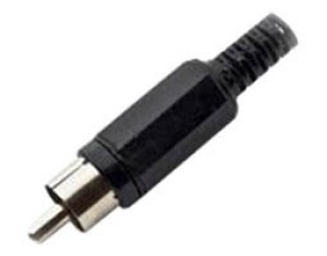 Ultimax, RP158N, RCA Male Plastic Nickel ID5mm² Black