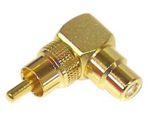 Ultimax, RA3060, RCA Adaptador chapado en oro macho a RCA hembra (corto)