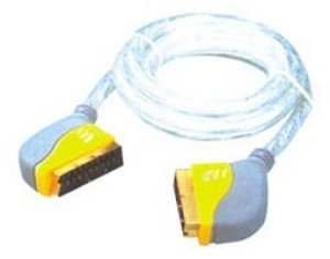 Scart-Scart Cable Macho / Macho 3m. Transparente.