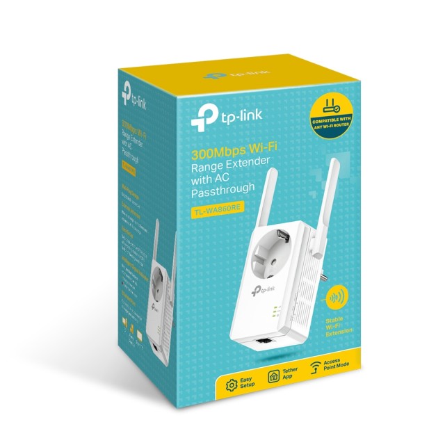 WIRELESS RANGE EXTENDER TL-WA860RE 300Mbps AC Passthrough ΜΕ 2 ΚΕΡΑΙΕΣ