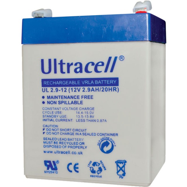 Ultracell UL2.9-12 Επαναφορτιζόμενη Μπαταρία Μολύβδου 12 Volt / 2,9 Ah