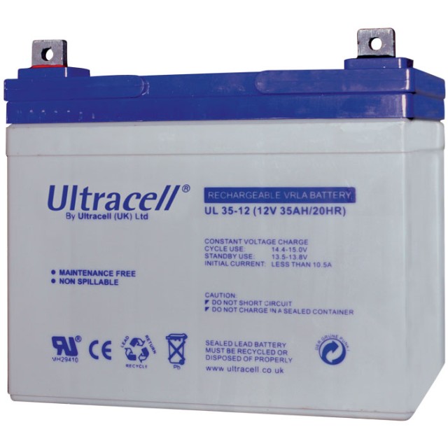 Ultracell UL35-12 Rechargeable 12 Volt / 35 Ah Lead Battery