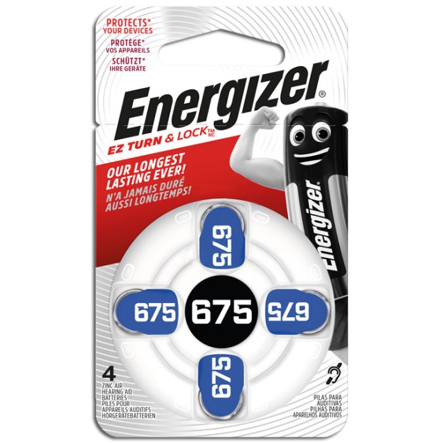 ENERGIZER ZINC AIR 675-4P/4ΤΕΜ HEARING AID BATTERY  F016166