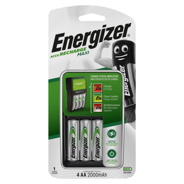 CARGADOR ENERGIZER MAXI Y 4xAA