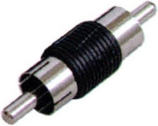 RCA ADAPTER MALE TO RCA MALE NICKEL BLACK AD055A OWI LZ