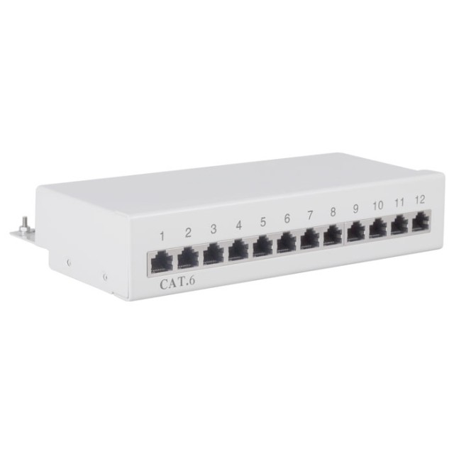 GOOBAY 69306 CAT6 ETHERNET PATCH PANEL 12PORT STP GREY