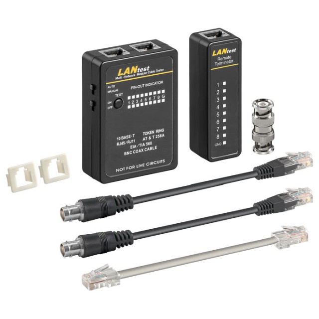 GOOBAY 93010 NETWORK CABLE TESTER SET FÜR CAT 5/6 NETZWERK- UND ISDN-ANSCHLÜSSE