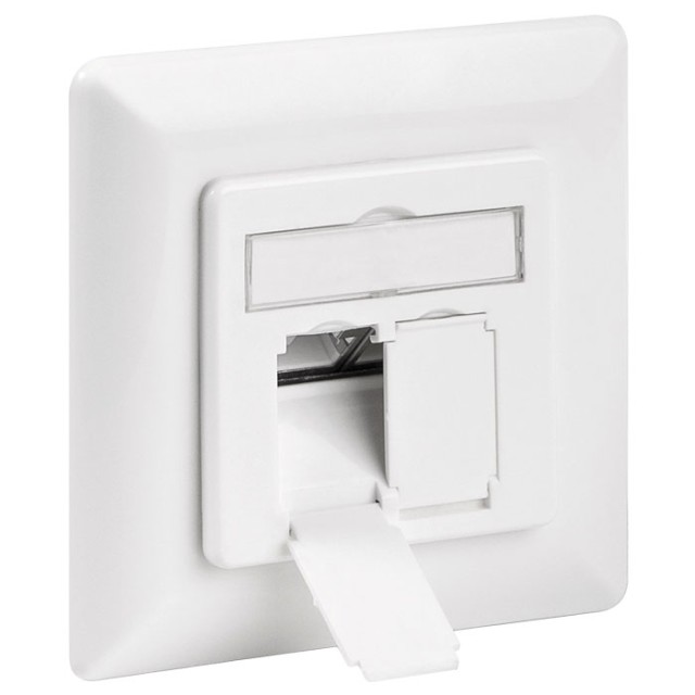 GOOBAY 68721 CAT 6a WALL PLATE FLUSH MOUNTING WHITE