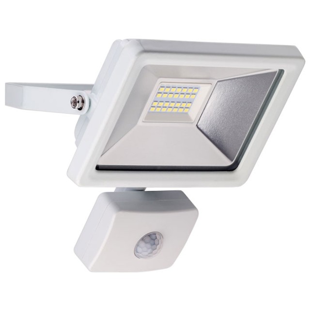 59083 LED OUTDOOR FLOODLIGHT WITH MOTION SENSOR WHITE 20W 1650lm