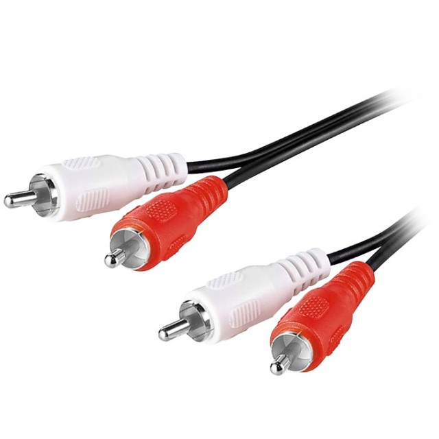 50029 CABLE DE CONEXIÓN RCA - 2 RCA macho / 2 RCA macho 2,5m