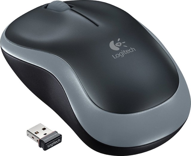 Logitech M185 Ασύρματο Mini Ποντίκι Γκρι 2.4GHz USB Nano Receiver με 12 Μήνες Αυτονομία