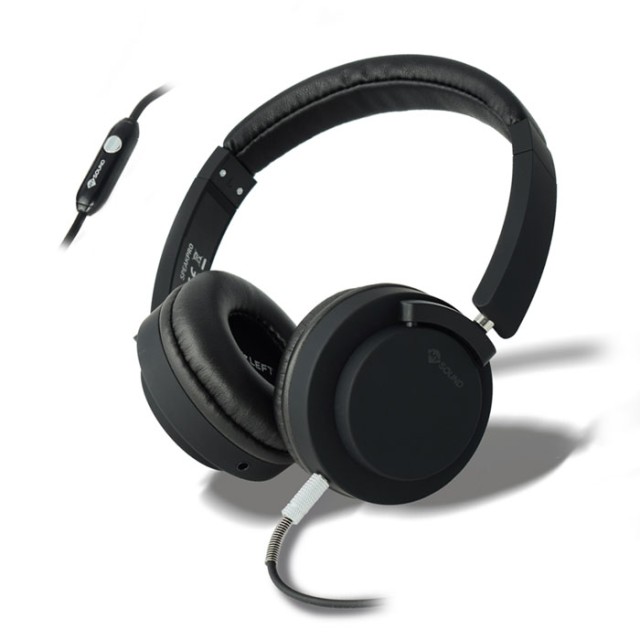 MELICONI MYSOUND SPEAK PRO BLACK ON-EAR STEREO HEADPHONE WITH MICROPHONE