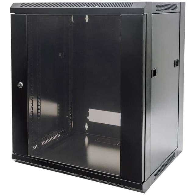 INTELLINET INT 711869 FLATPACK 19 12U (635x570x450) WALLMOUNT CABINET BLACK