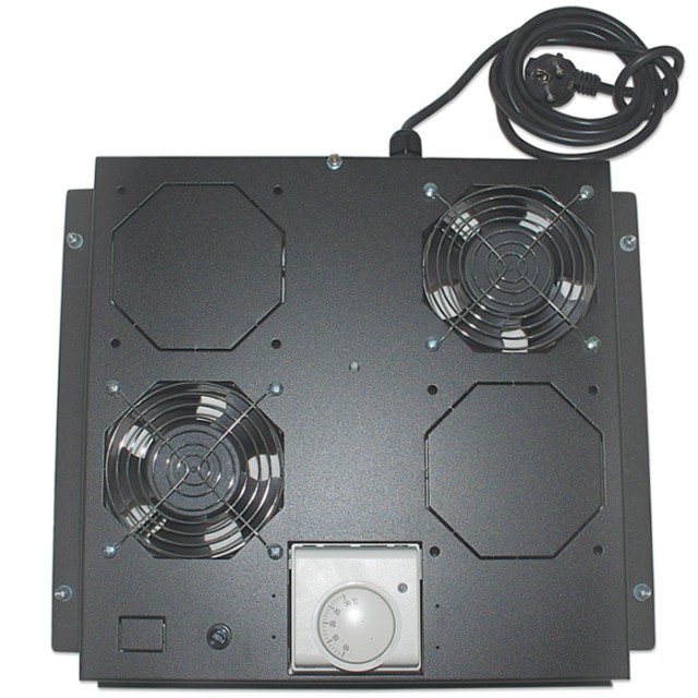 INT 712859 VENTILATION UNIT WITH THERMOSTAT, 2 FANS, ROOFMOUNT,BLACK