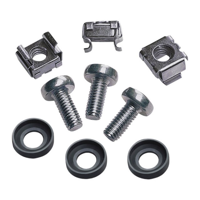 INT 712194 CAGE NUT SET, 20xM6 CAGE NUTS, 20xM6 SCREWS, 20xPLASTIC WASHERS