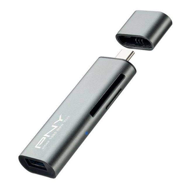 PNY R-TC-UA-3N1E01-RB LECTOR DE TARJETAS USB-C-ADAPTADOR USB
