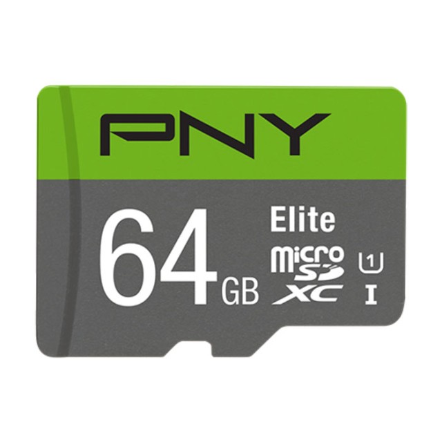 Scheda di memoria microSDXC Elite PNY P-SDUX64U185GW-GE da 64 GB