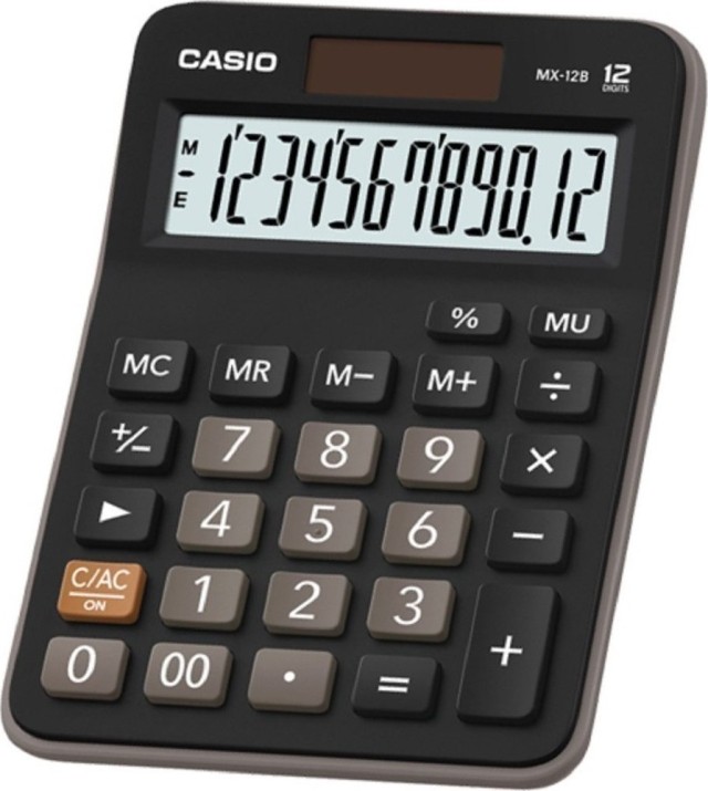 Calculadora Casio MX-12B 12 Dígitos en Color Negro