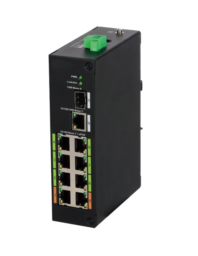 DAHUA LR2110-8ET-120 Layer-two ePoE switch 8 Θυρών 120W,1 x uplink 1000Mbps, 1 x SFP 1000 Base-X