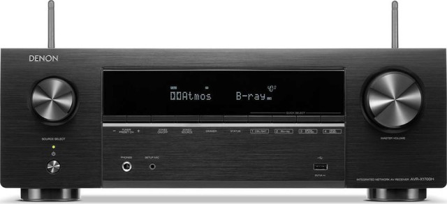 Denon AVR-X1700H Amplificatore Home Cinema 4K / 8K 7.2 Canali 80W / 8Ω con HDR e Dolby Atmos Nero