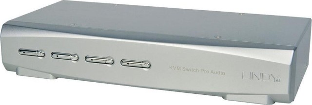 Lindy - 39305 - Conmutador KVM Pro de 4 puertos USB 2.0 DisplayPort 1.2
