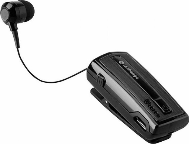iXchange UA-28-V In-ear Bluetooth Handsfree Ακουστικό Πέτου Μαύρο