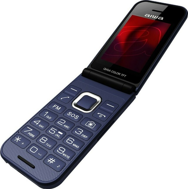 Cellulare Aiwa FP-24 Dual SIM con pulsanti blu