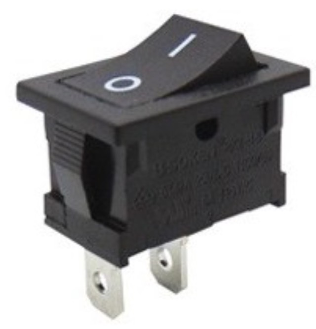 SWITCH SWITCH (ROCKER) MINI WITHOUT LAMPS ON-OFF 6A / 250V 2P RL3-111 BLACK (P16) YNX