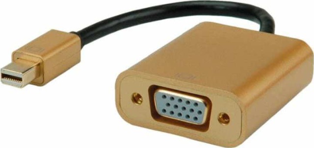 Roline - 12.03.3171 - Adattatore Mini Display Port M / VGA F v1.2 Gold