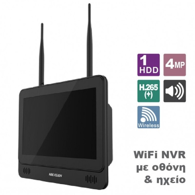 HIKVISION DS-7604NI-L1/W WiFi Δικτυακό Καταγραφικό με οθόνη, 4 καναλιών