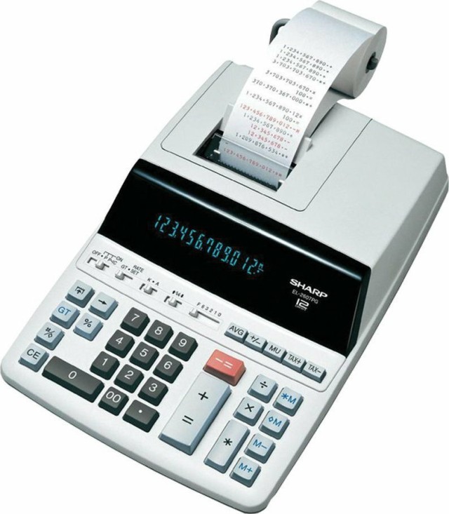 SHARP EL2607PGGYSE 12-STELLIGE KARTEN-BANDMASCHINE