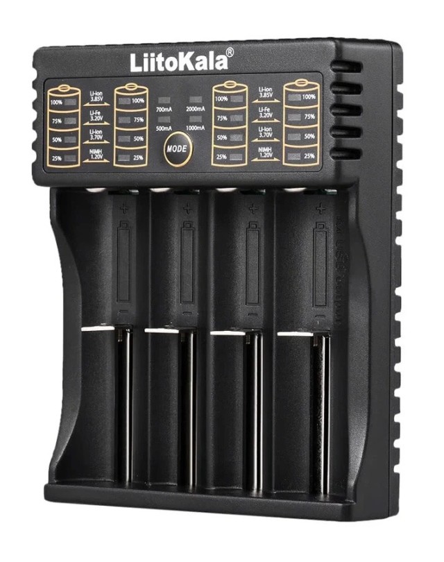 LIITOKALA φορτιστής LII-402 για μπαταρίες NiMH/CD, Li-Ion, IMR, 4 slots