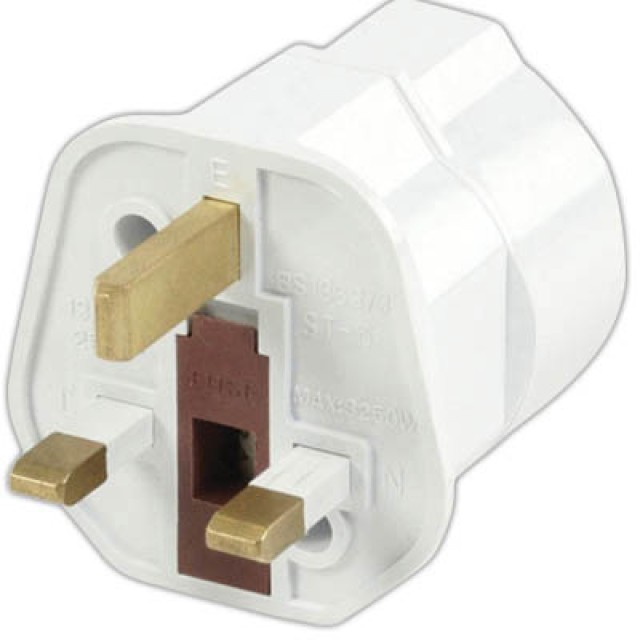 OEM, EL-TRAVEL 01, Steckdosenadapter, 3-polig (England) in Schuko