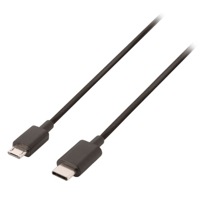 VLCP 60750B 1.00 USB 2.0 Kabel USB-C Stecker - Micro B Stecker 1.00 m Schwarz