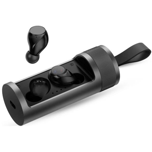 NOD SOUNDTUBE EARBUDS BLACK COLOR IN SPACE GREY CASE