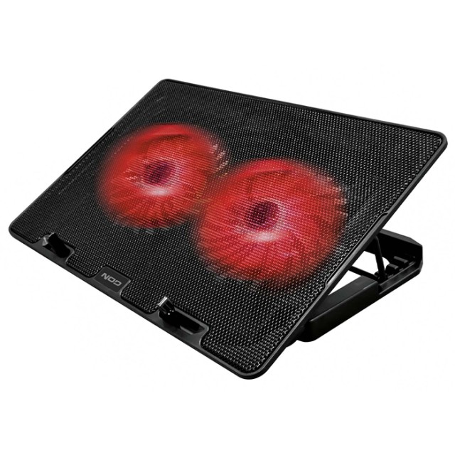 NOD EF5 FRIGORIFERO PER NOTEBOOK CON 2 VENTOLE LED ROSSE 125mm