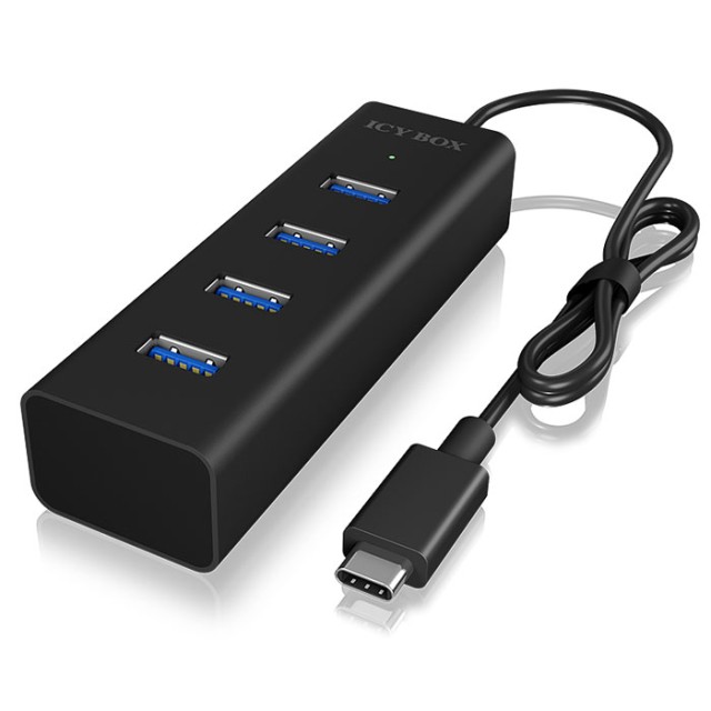 ICY BOX IB-HUB1409-C3 USB 3.0 TYPE C HUB 4PORTS TYPE A BLACK / 60256