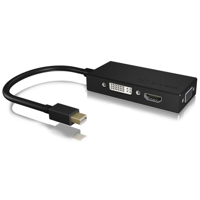 ICY BOX IB-AC1032 ADAPTER MINI DP TO HDMI/ DVI-D/VGA /60234