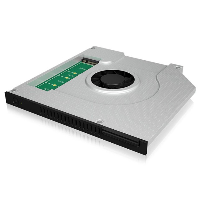 Adaptador ICY BOX IB-AC647 para SSD SATA M.2 en bahía de DVD para portátil