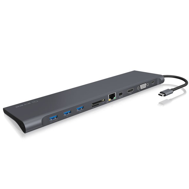 ICY BOX IB-DK2102-C USB Typ-C DockingStation mit dreifachem Videoausgang