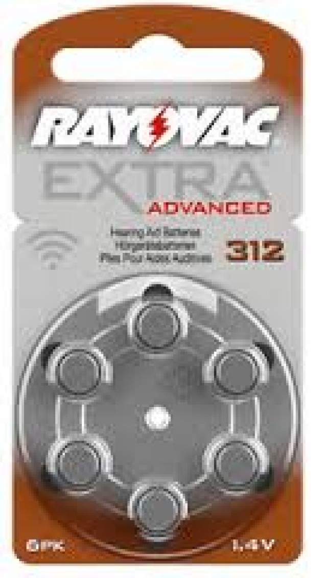 Rayovac, 312, Hearing Aid Battery 1,45Volt